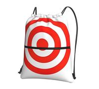 UVBDF Design Target - Zaino leggero con cerniera con coulisse, scomparto regolabile per escursioni in spiaggia, Nero , One Size, Zaino daypack