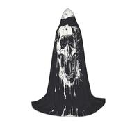 UVBDF Horror Ghost Skull Renaissance Fair Outfit Capo con cappuccio per adolescenti gotico medievale Cosplay Costume teatro teatro