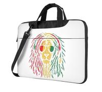 UVBDF Leone Con Occhiali Da Sole Stampa Minimalista Borsa Per Laptop Semplice Leggero Portatile Borsa A Tracolla Per Gli Uomini Regalo Di, Nero , 14 inch