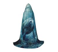 UVBDF Manatee Animals Renaissance Fair Outfit Capo con cappuccio per adolescenti gotico medievale Cosplay Costume teatro teatro