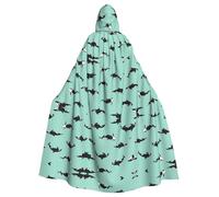UVBDF Mantello con cappuccio del poliestere della balena dell'oceano Pacifico per adulto, mantello strega del mago di Cosplay per Halloween, giorno di San Patrizio