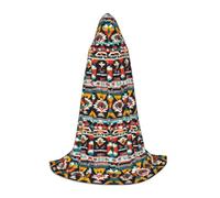 UVBDF Mantello con cappuccio per ragazzi stile gotico medievale costume da palcoscenico rinascimentale con motivo nativo americano