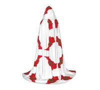 UVBDF Mappa della bandiera del Marocco Rinascimento Fair Outfit Mantello con cappuccio per ragazzi gotico medievale Cosplay Costume teatro teatro