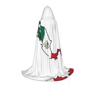 UVBDF Mappa della bandiera del Messico Rinascimento Fair Outfit mantello con cappuccio per adolescenti gotico medievale Cosplay Costume teatro teatro