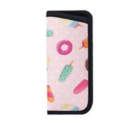 UVBDF Molti gelato colorato morbido portatile occhiali sacchetto, multiuso stampato occhiali borsa per occhiali, penne, auricolari e carte, accessorio da viaggio, Nero , S