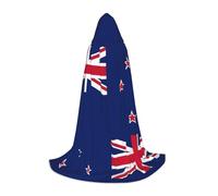 UVBDF New Zealand Flag Renaissance Fair Outfit Mantello con cappuccio per adolescenti gotico medievale Cosplay Costume teatro teatro