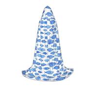 UVBDF Pittura di pesce rinascimentale Fair Outfit mantello con cappuccio per adolescenti gotico medievale Cosplay Costume teatro teatro