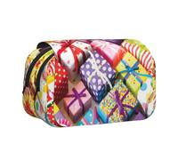 UVBDF Pretty Presents - Astuccio a doppio strato con stampa a conchiglia, ideale come regalo per bambini, Nero , Taglia unica, Organizer per borse