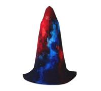 UVBDF Red Blue Galaxy Renaissance Fair Outfit Capo con cappuccio per adolescenti gotico medievale Cosplay Costume teatro teatro