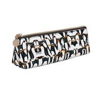 UVBDF Simpatico pinguino modello animale matita caso cancelleria portatile grande capacità matita sacchetto cosmetico organizzatore borsa, bianco, Taglia unica, Astuccio per trucchi