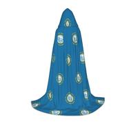 UVBDF South Dakota Flag Renaissance Fair Outfit Mantello con cappuccio per ragazzi gotico medievale Cosplay Costume teatro teatro