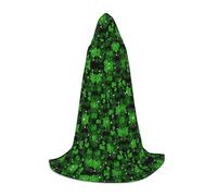 UVBDF St Patricks Day Leaves Renaissance Fair Outfit Mantello con cappuccio per adolescenti gotico medievale Cosplay Costume teatro teatro