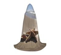 UVBDF Starfish Seashell Sandy Beach Renaissance Fair Outfit Capo con cappuccio per ragazzi gotico medievale Cosplay Costume teatro teatro