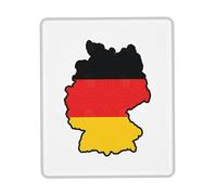 UVBDF Tappetino per mouse da gioco con mappa della bandiera tedesca, bordi cuciti anti-sfilacciamento, superficie testurizzata di alta qualità, base in gomma antiscivolo