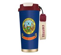 UVBDF Tazza da caffè con bandiera dello stato dell'Idaho, da viaggio, in acciaio inossidabile, con coperchio a perdite, tazza termica per caffè freddo, birre calde