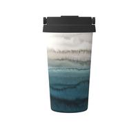 UVBDF Tazza da viaggio con coperchio in acciaio inox con stampa con scritta "Within the Tides for Keep Hot Ice Coffee,Tea and Beer
