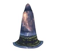 UVBDF Thunder Landscape Renaissance Fair Outfit Mantello con cappuccio per adolescenti gotico medievale Cosplay Costume teatro teatro