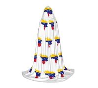 UVBDF Venezuela Flag Map Renaissance Fair Outfit Mantello con cappuccio per ragazzi gotico medievale Cosplay Costume teatro teatro