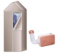 UVCMDUI 600w Efficiente Energetico Asciugabiancheria Elettrico, Stendino Elettrico Riscaldato, Pieghevole Portatile Asciuga Biancheria da Interno Elettrico Asciugatrice Economica, Carico 15kg,Rosa