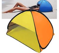 Uveego - Tenda parasole a forma di mini testa, design antivento e portatile per la protezione solare, supporto superiore per telefono e borse portaoggetti bilaterali, per prendere il sole in spiaggia