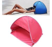 Uveego - Tenda parasole a forma di mini testa, design antivento e portatile per la protezione solare, supporto superiore per telefono e borse portaoggetti bilaterali, per prendere il sole in spiaggia