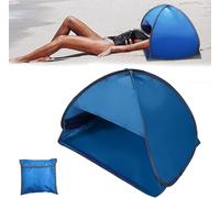 Uveego - Tenda parasole a forma di mini testa, design antivento e portatile per la protezione solare, supporto superiore per telefono e borse portaoggetti bilaterali, per prendere il sole in spiaggia