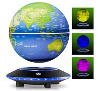 UVEHAS Globo di levitazione, 6 pollici magnetico levitazione galleggiante mappa globo lampada, galleggiante rotante LED globo luci notturne camera scrivania lampada decorativa (Luci a 7 colori)