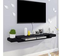 Uvency Mensola Tv a Parete, Mobile Tv Combinato Aperto con Foro per Filo, per Stodvd Lettore Blu-Ray Box Tv Satellitare Box per Cavi Console per Giochi/A/130 cm/C/130Cm