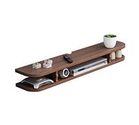 Uvency Mobile Porta Tv Galleggiante,Ripiano in Legno a 2 Strati Consolle Media per Ufficio con Foro per Filo,Risparmia Spazio Adatto per Ristoranti per Famiglie Hotel/Bianco/100Cm/Walnut/100Cm
