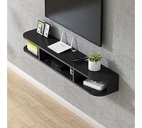 Uvency Mobile Tv Galleggiante,Risparmia Spazio Mobile Tv Sospeso a Parete,Rastrelliera per Sfondo a Parete per Componenti Tv Utilizzati in Salotto Di Casa/Nero / 140 cm/Black/120Cm