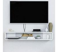 Uvency Mobile Tv Sospeso, Supporto Tv, Media Center Tv a Parete, Console Multimediale per Soggiorno, Camera da Letto/Nero/100 cm/White/60Cm