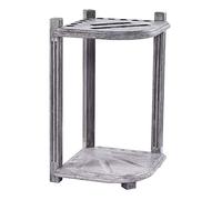 Uvency Porta Stecca da Biliardo Porta Stecca da Biliardo - Supporto da Terra per Stecca da Biliardo - Porta Stecca Angolare, Realizzato in Legno Massiccio, Contiene 10 Portapalline e un Set Completo