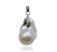 UVERLY Grande Ciondolo di Perle Barocche Irregolari da Donna Vintage