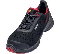 Uvex forate S1 P SRC, 1 G2 6837243 ESD-Scarpe Basse Antinfortunistiche S1P, Misura EU 43, Colore: Rosso/Nero Uomo
