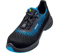 Uvex 1 G2 scarpe basse forate, antinfortunistiche con cappuccio in plastica, traspiranti, scarpe da lavoro S1 SRC, unisex, nero/blu, taglia 44