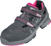Uvex 1 Sandali da donna S1 85608 Grigio, Rosa (85608) 38 (Weite 11)