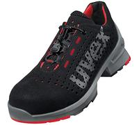 Uvex 1 Scarpe da Lavoro Antinfortunistiche S1 SRC | Scarpa Antinfortunistica Bassa | Puntale Metal Free | Nero - Rosso
