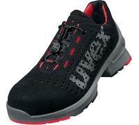 Uvex 1 Scarpe da Lavoro Antinfortunistiche S1 SRC | Scarpa Antinfortunistica Bassa | Puntale Metal Free | Nero - Rosso