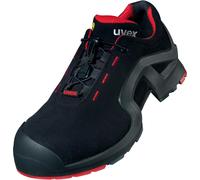 Uvex 1 Supporto Halbscarpe S3 85162 Nero, Rosso (85162) 52 (Weite 11)