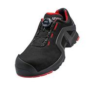 Uvex 1 X-Tended Support BOA - S3 Scarpe da lavoro per uomo e donna - leggere e antiscivolo, Nero (nero/rosso), 49 EU