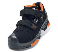 Uvex 2 Sandali S1P 65002 Nero, Arancione (65002) 44 (Weite 14)