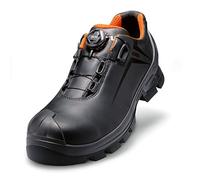 Uvex 2 Vibram BOA - S3 Scarpe da lavoro per uomo e donna - impermeabili, Nero (nero/arancione), 44 EU
