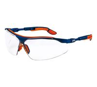 Uvex 9160.265 i-Vo Occhiali di Sicurezza - Blu/Arancio Telai - Lenti Trasparenti