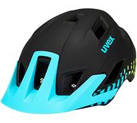 uvex access, casco MTB leggero unisex, regolazione individuale delle dimensioni, aerazione ottimizzata, black aqua lime matt, 52-57 cm