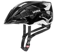 uvex active, casco tuttofare sicuro unisex, regolazione individuale delle dimensioni, ampliabile con luce a LED, black white, 52-57 cm