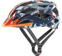 Uvex Casco bici Kid's Air Wing 2 – leggero, regolazione individuale, ventilato – 52-57 cm papaya/blu