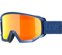 uvex athletic CV, occhiali da sci unisex, con miglioramento del contrasto, campo visivo ampliato, privo di appannamenti, navy matt/orange-green, one size