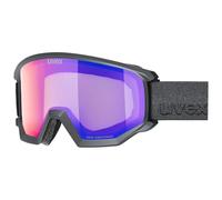 Uvex athletic FM - maschera da sci per adulti - categoria di filtro 2-100% protezione UVA, B, C - black matt dl/ruby-clea - one size
