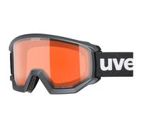 Uvex athletic LGL - maschera da sci per adulti - categoria di filtro 2 - privo di appannamenti - black dl orange-clear - one size