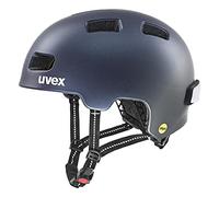 uvex City 4 MIPS, Casco City Ligero Unisex, Sistema MIPS, Incluye luz LED, Deep Space Matt, 55-58 cm